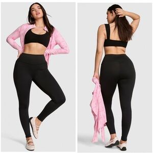 Victoria’s Secret PINK Relay Classic Leggings Black High Rise Large NWT